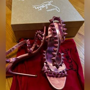 Pink Louboutins size 38 with spikes